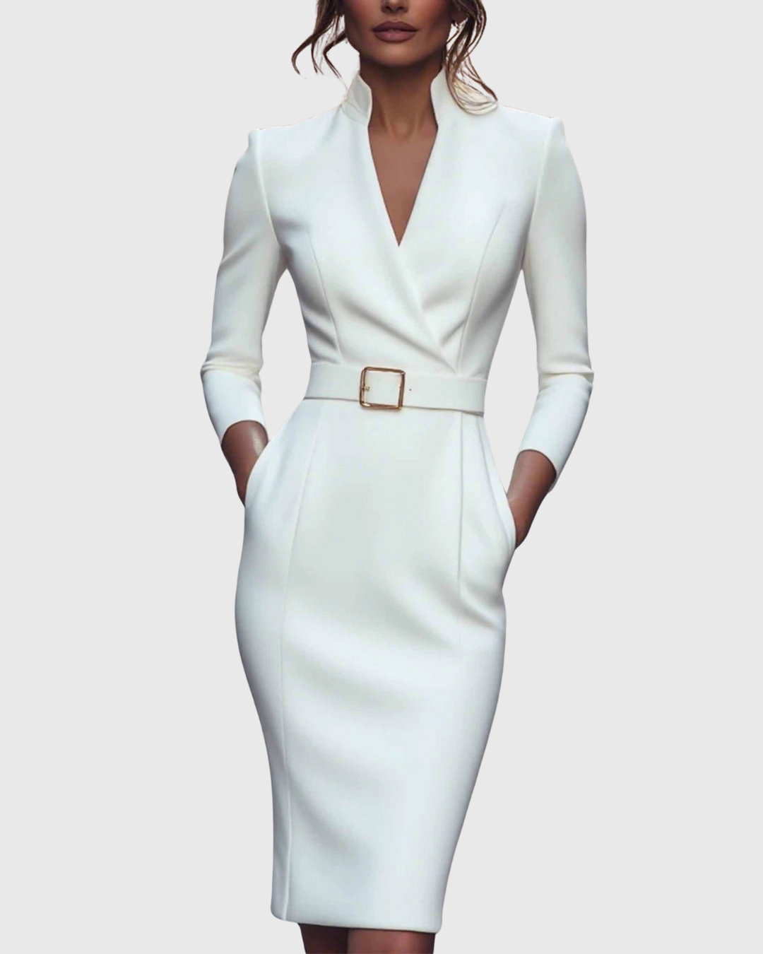 Camille | The Belted Power Maxi Dress – view 5
