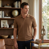 The Brookhurst Men’s Textured Knit Polo Shirt – view 7