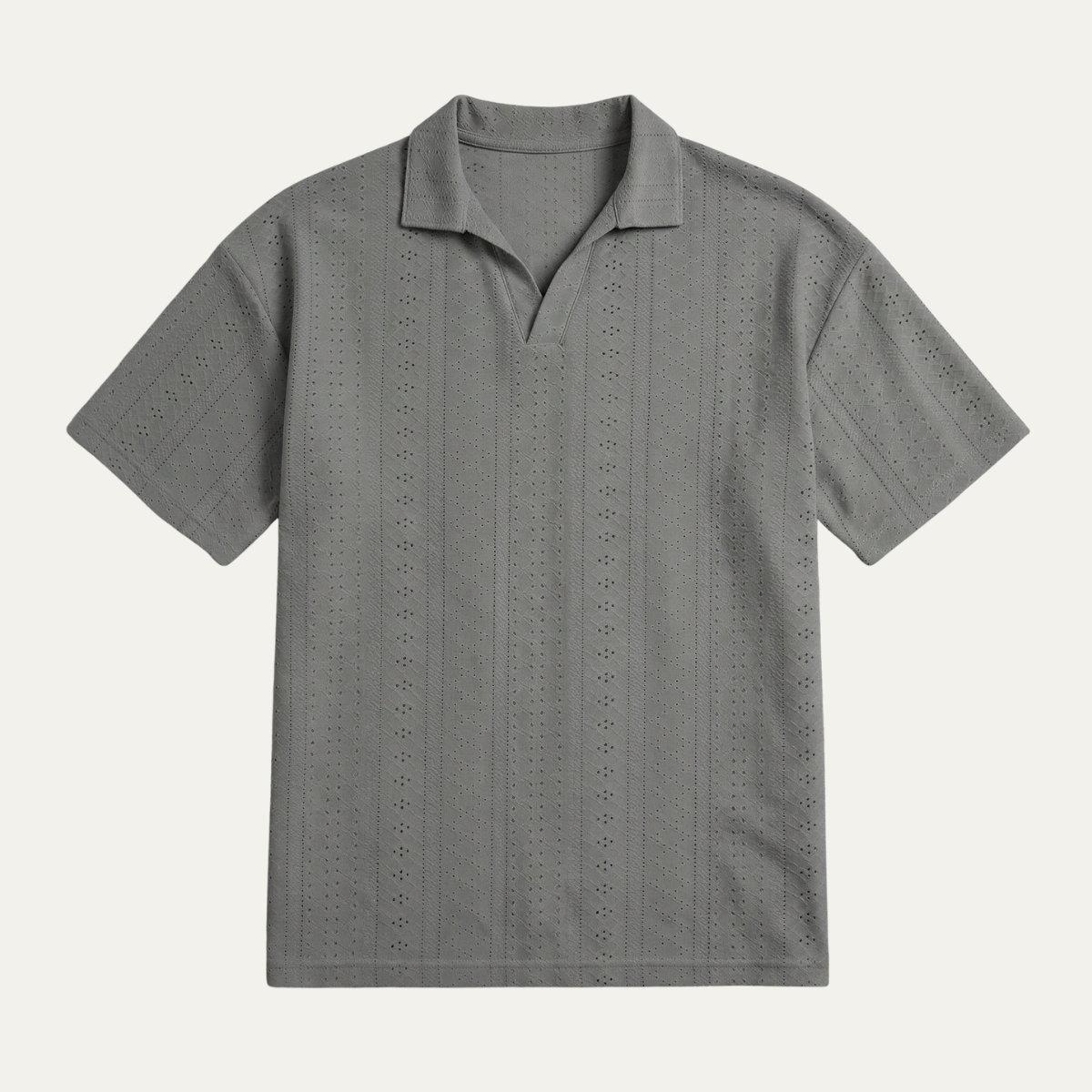The Brookhurst Men’s Textured Knit Polo Shirt – view 3