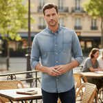 The Meadowford Men’s Slim Fit Cowboy Style Denim Shirt – view 7