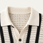 The Bristol Men’s Breathable Striped Knitted Polo Shirt – view 4