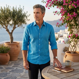 The Silverwood Hill Men's Lightweight Summer Casual Button-Up Shirt – view 8