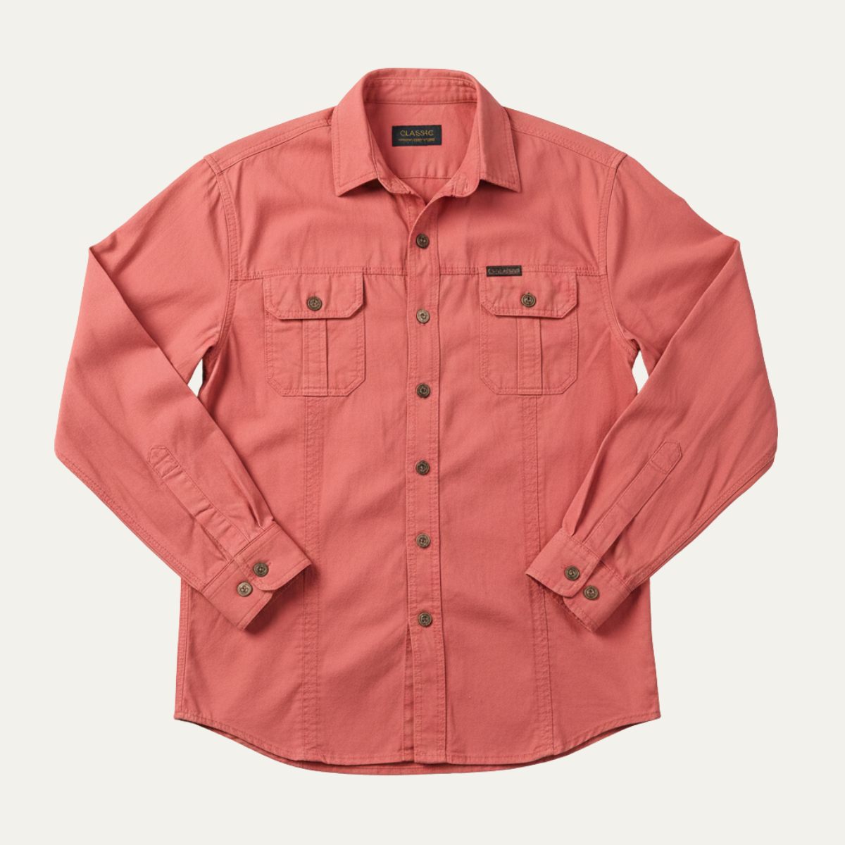 The Ashton Ridge Men’s Solid Colour Multi Pocket Cargo Shirt – view 5