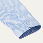 The Maplecrest Park Men’s Lightweight Blue Striped Button-Up Shirt – view 5