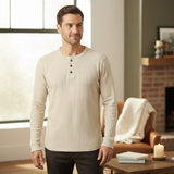 The Glenhurst Park Men’s Slim Fit Thermal Waffle Knit Henley Shirt – view 10