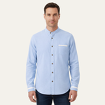 The Silverhaven Ridge Men’s Standing Collar Business Button-Up Shirt – view 2