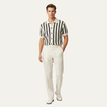 The Bristol Men’s Breathable Striped Knitted Polo Shirt – view 2