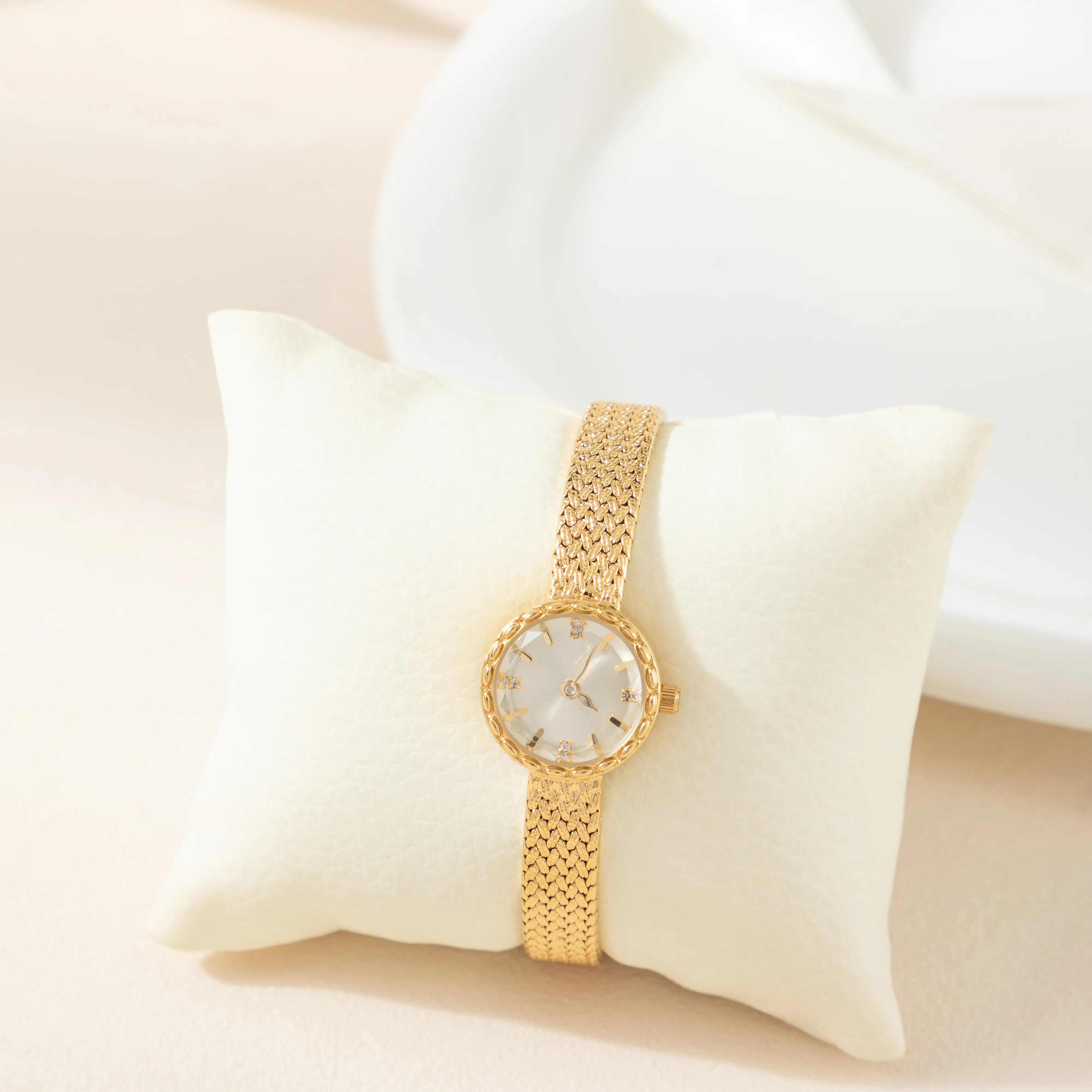 Iris® - Gold Timepiece with Braided Bracelet – view 5