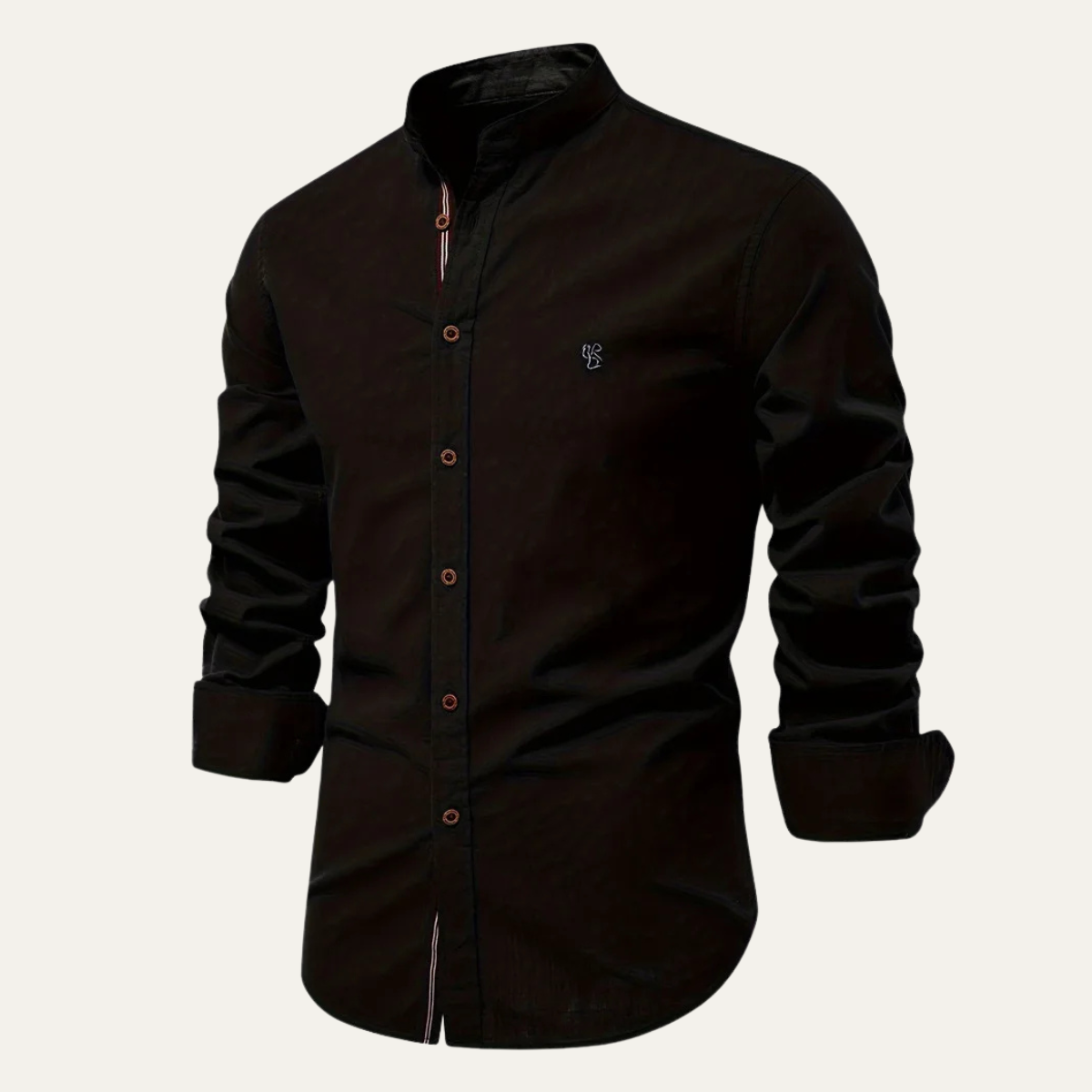 The Brookline Men’s Casual Slim Fit Stand Collar Shirt