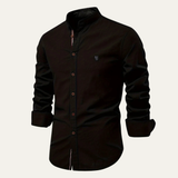 The Brookline Men’s Casual Slim Fit Stand Collar Shirt