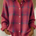 Ashley classic collared plaid cardigan for women | Ellie Dublin