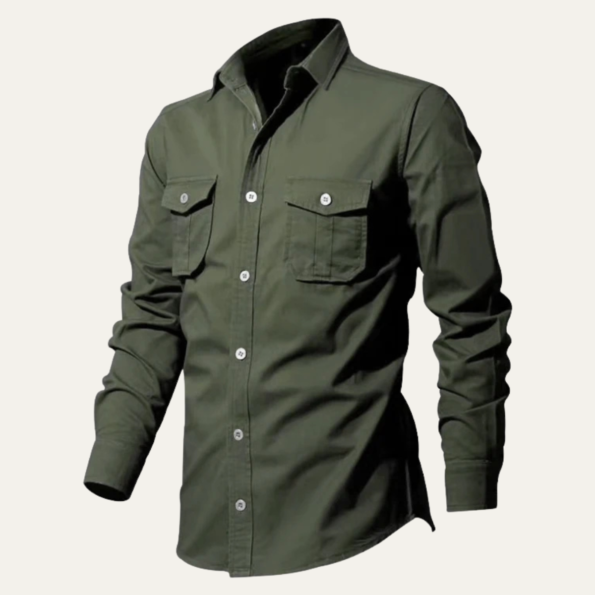 The Brookwater Men’s Retro Solid Button-Up Shirt – view 2