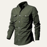 The Brookwater Men’s Retro Solid Button-Up Shirt – view 2