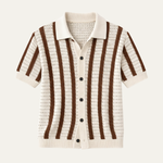 The Bristol Men’s Breathable Striped Knitted Polo Shirt – view 3