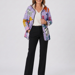 Jacinta little dogs quilted jacket for women | Ellie Dublin