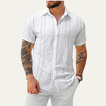The Ashland Ridge Men’s Summer Textured Button-Up Shirt – view 2