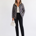 Maureen dried flower quilted jacket for women | Ellie Dublin