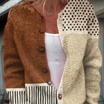 Minimalist abstract polka dot buttoned cardigan for women | Ellie Dublin