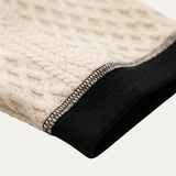 The Ashridge Hill Men’s Apricot Knitted Polo Shirt with Rib Knit Details – view 5
