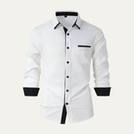 The Vercelli Men’s Casual Contrast Trim Button Up Shirt – view 2