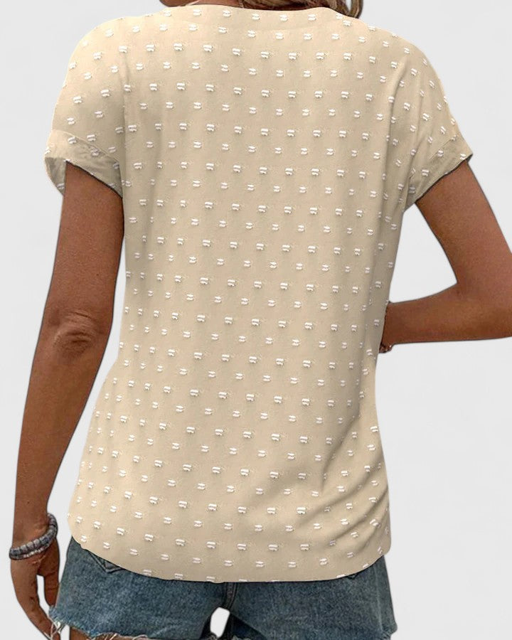 Élodie | Relaxed V-Neck Tee – view 4