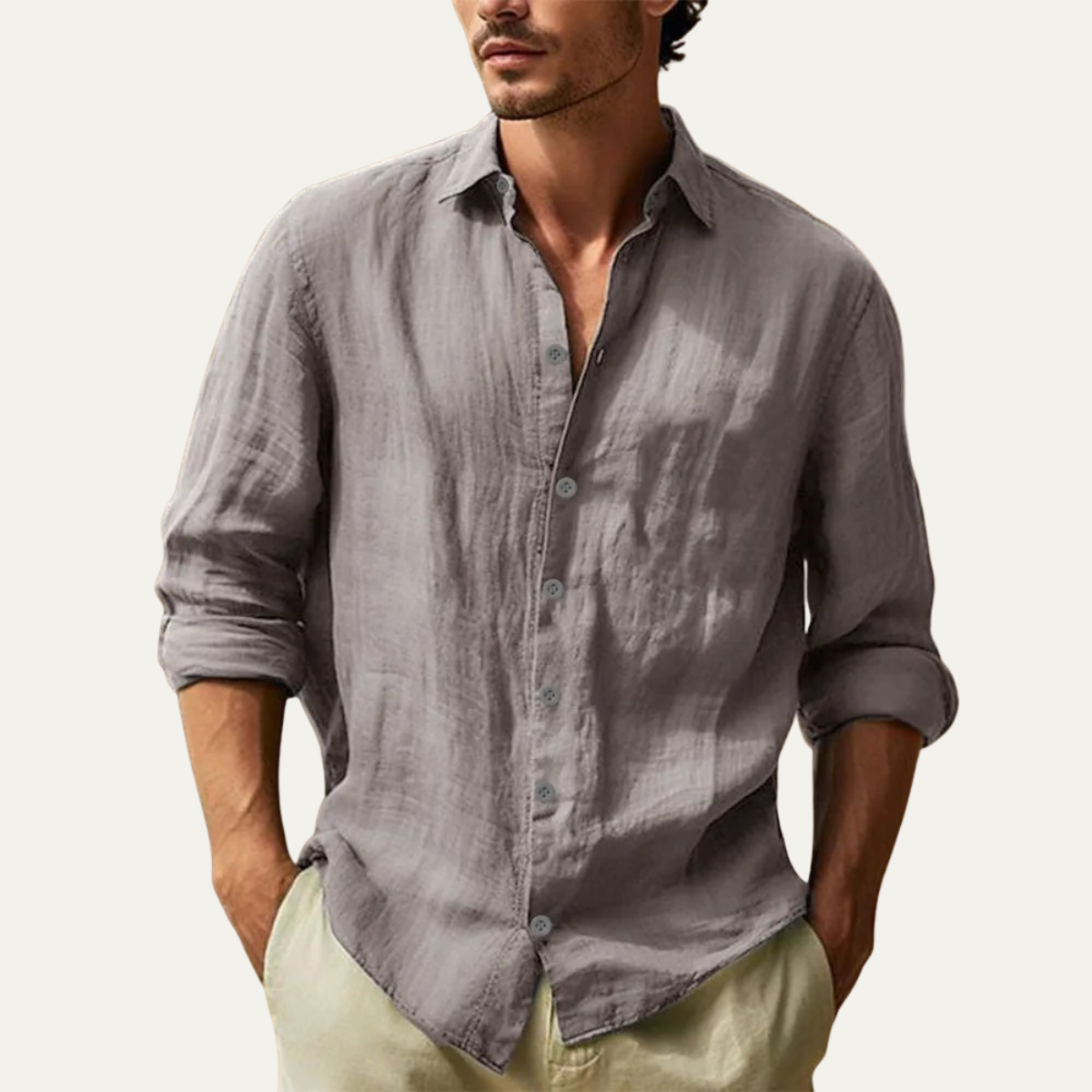 The Ironridge Men’s Lightweight Turn Down Collar Trendy Shirt – view 2