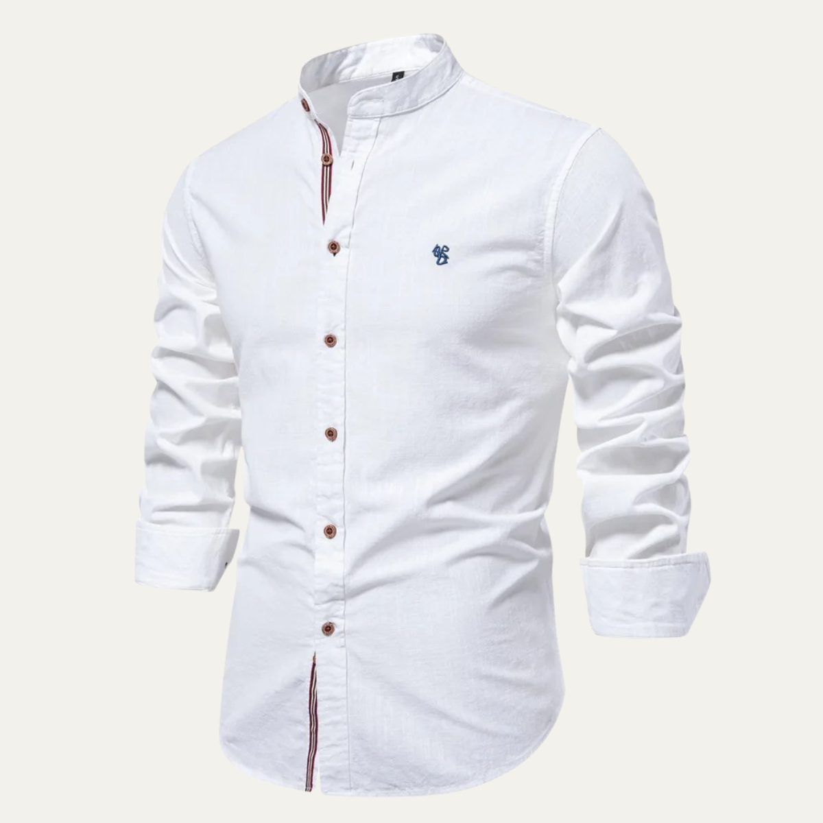 The Biella Men’s Mandarin Collar Smart Casual Button Shirt – view 2