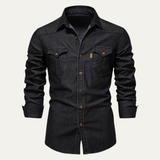The Roseland Men’s Trendy Slim Fit Stand Collar Shirt – view 6