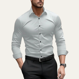 The Pantelleria Men's Elegant Solid Colour Business Shirt – view 2