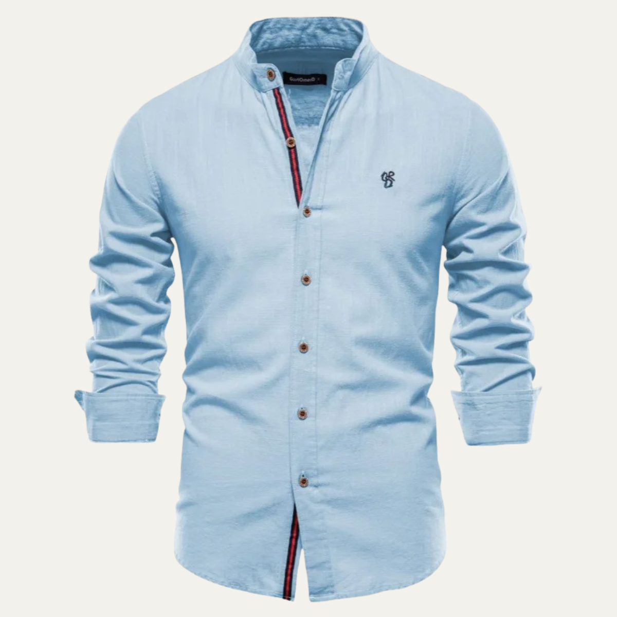 The Oakrun Men’s Slim Fit Stand Collar Business Shirt – view 2