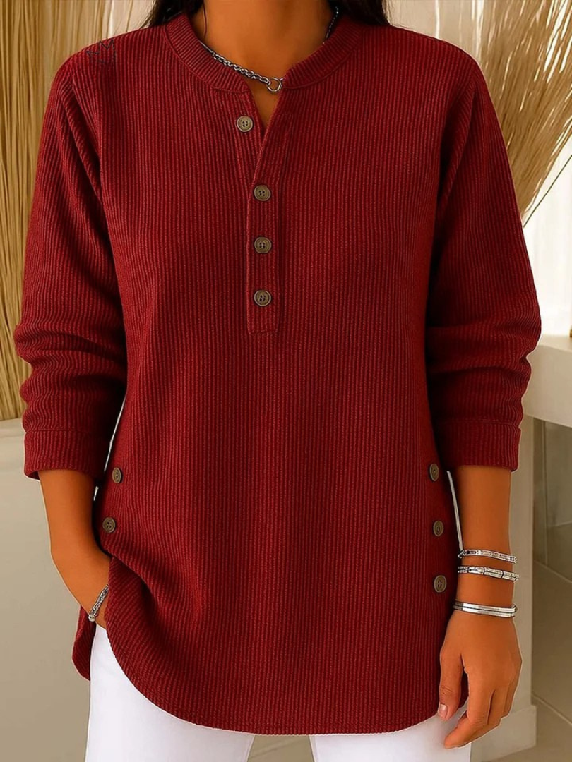 Neva button henley tunic, third colourway | Ellie Dublin