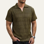 The Maplewood Ridge Men’s V Neck Breathable Knitted Polo Shirt – view 2