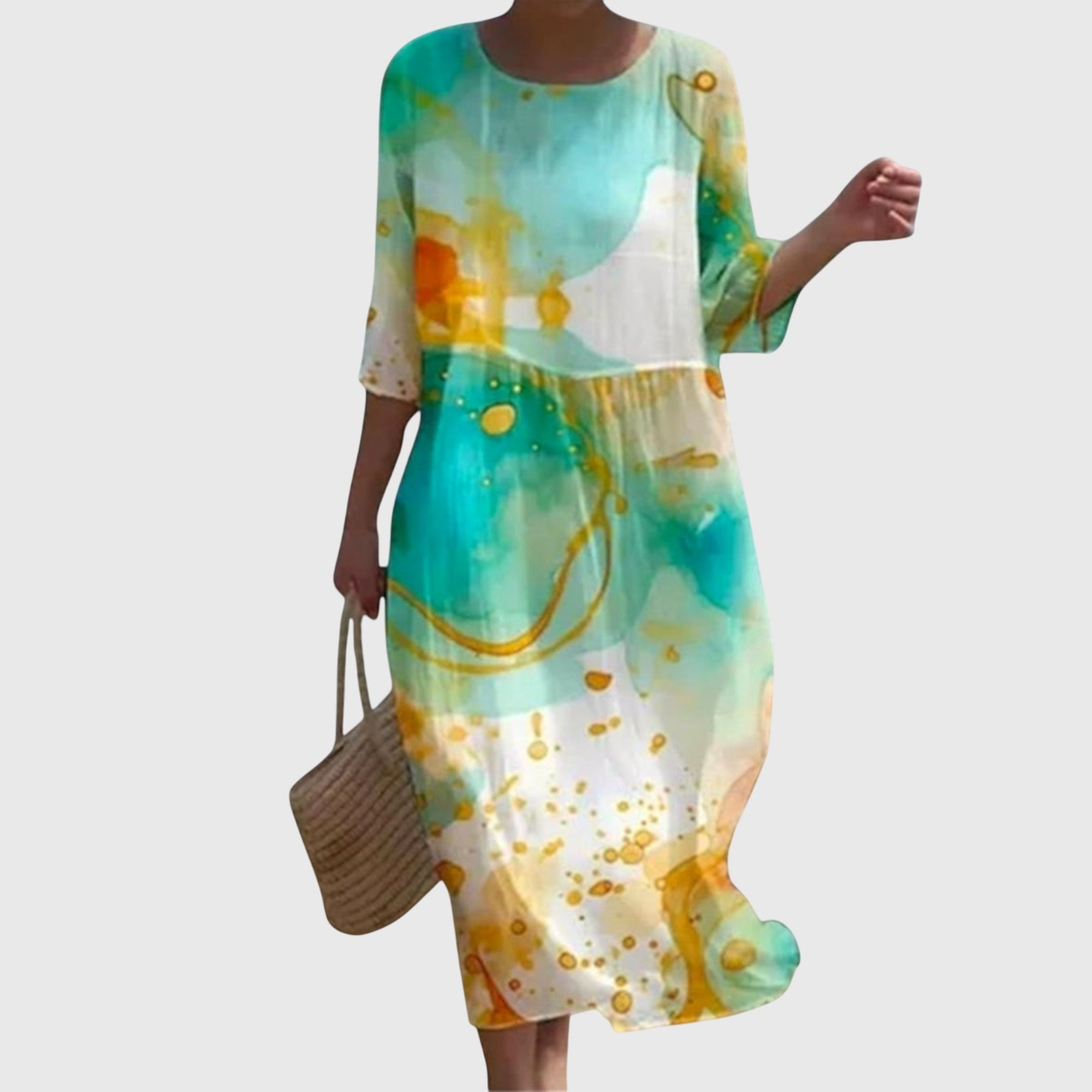 Martine | Elegant Floral Maxi Dress – view 2