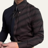 The Harrington Men’s Vintage Shirt – Turn Down Collar Button Up Dress Shirt – view 2