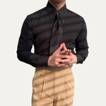 The Harrington Men’s Vintage Shirt – Turn Down Collar Button Up Dress Shirt – view 3