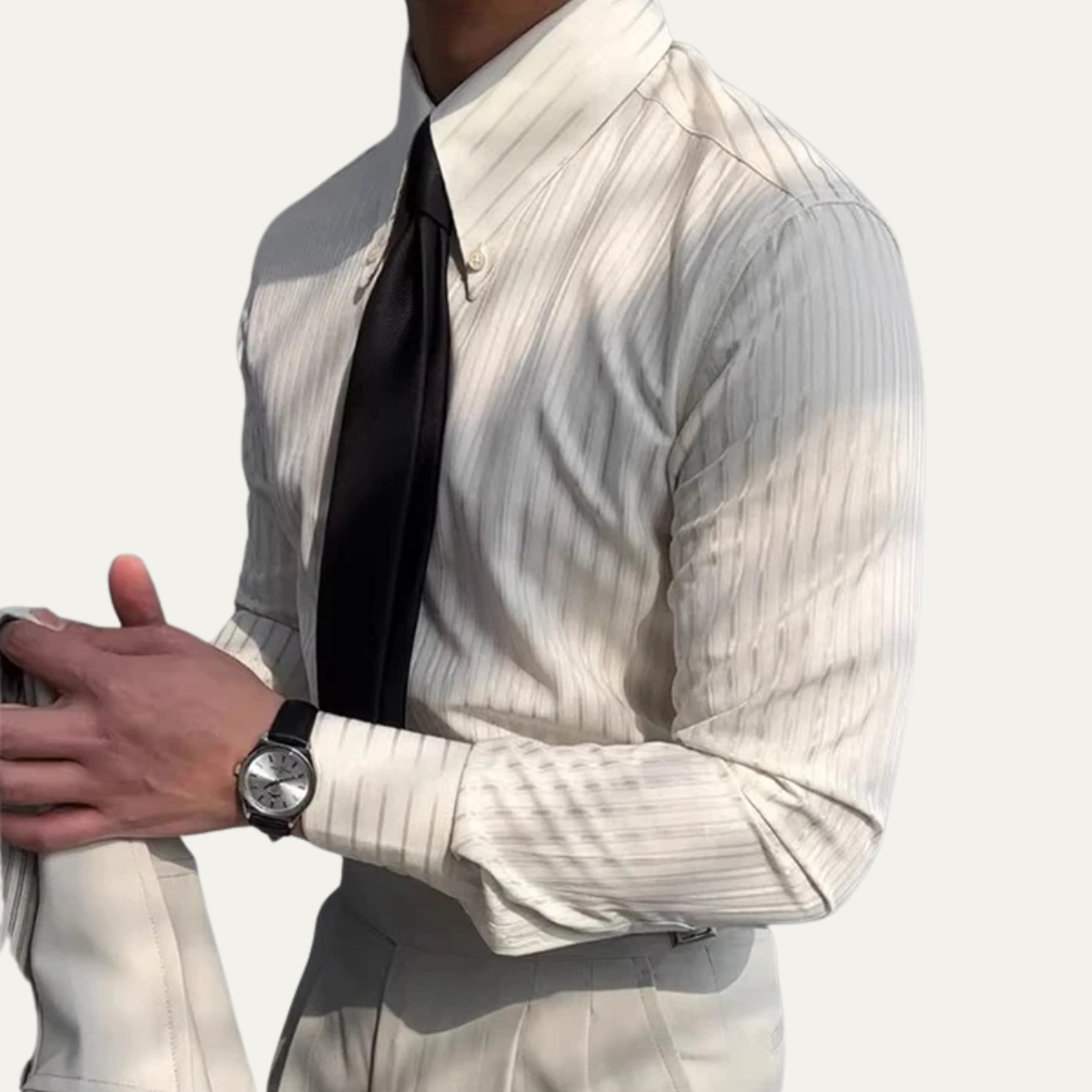 The Harrington Men’s Vintage Shirt – Turn Down Collar Button Up Dress Shirt – view 5
