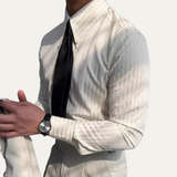 The Harrington Men’s Vintage Shirt – Turn Down Collar Button Up Dress Shirt – view 5