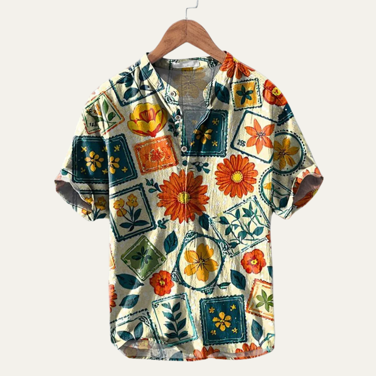 The Stonecrest Hill Men’s Hawaiian Tropical Button-Up Beach Shirt – view 2