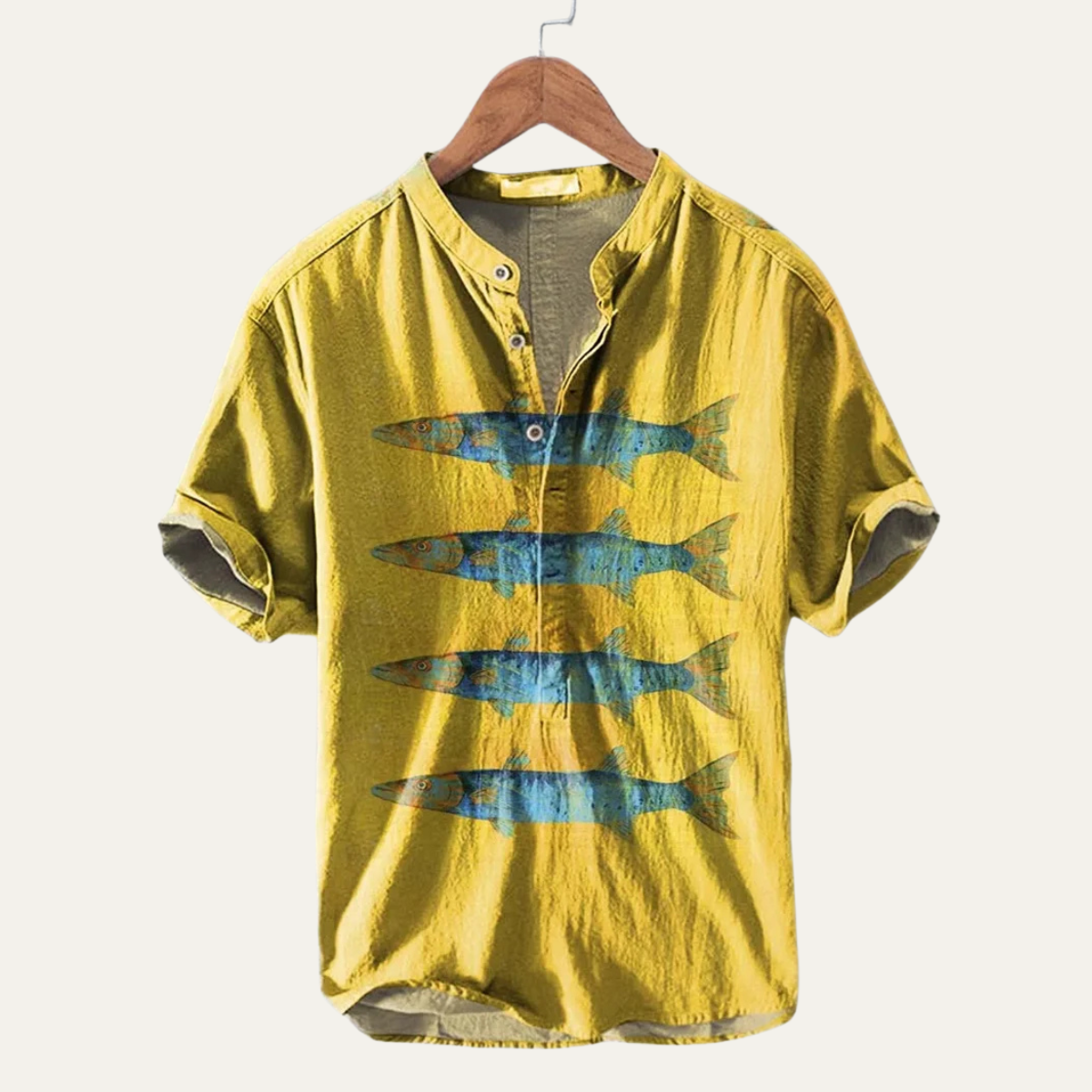 The Willowcrest Men’s Hawaiian Tropical Button-Up Summer Shirt – view 2