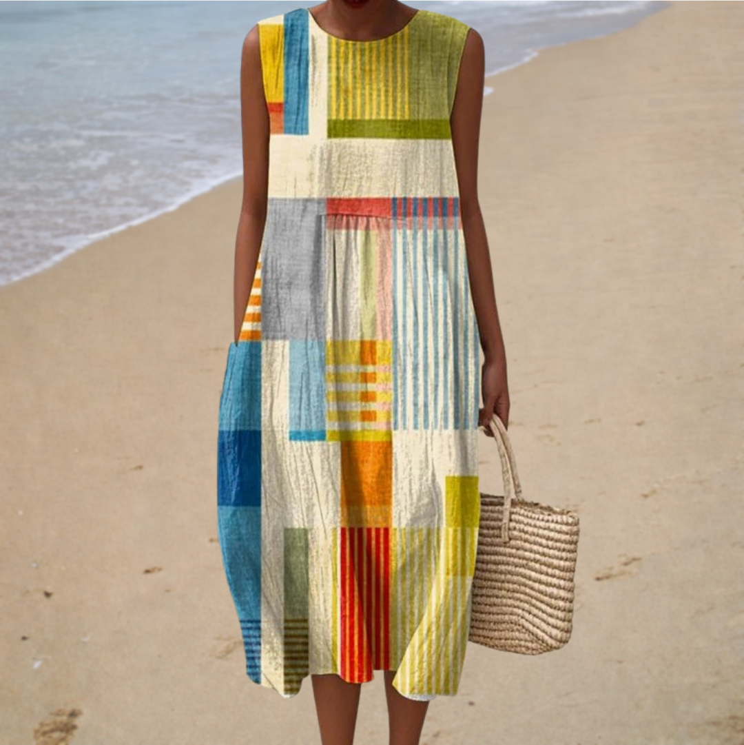 Léa - Comfortable Sleeveless Summer Dress – view 2