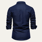 The Crestfall Ridge Men’s Slim Fit Denim Shirt with Double Pockets – view 6