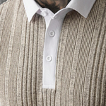 The Glenfall Ridge Men’s Ribbed Knit Casual Polo Shirt – view 3
