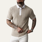 The Glenfall Ridge Men’s Ribbed Knit Casual Polo Shirt – view 5