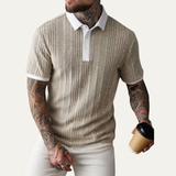 The Glenfall Ridge Men’s Ribbed Knit Casual Polo Shirt – view 7