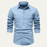 The Crestfall Ridge Men’s Slim Fit Denim Shirt with Double Pockets – view 7