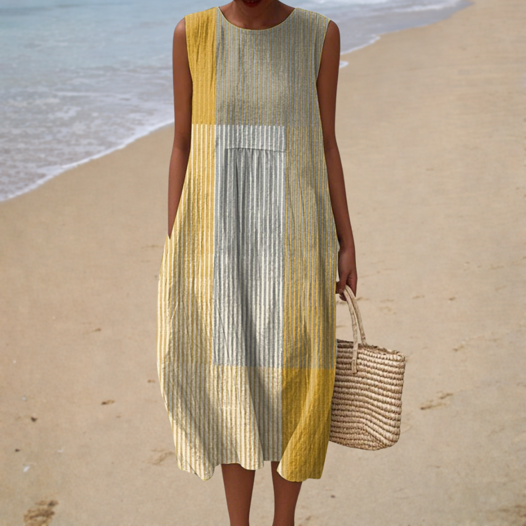 Joy - Comfortable Sleeveless Summer Dress – view 2