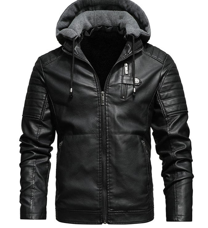 Matej | Padded Hooded Jacket with Look Finish – view 4