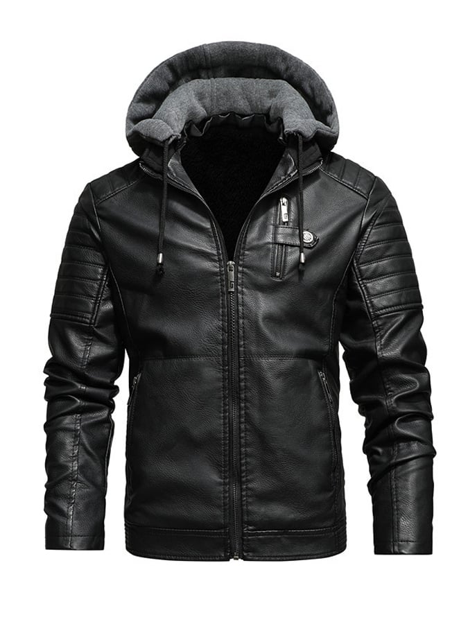 Matej | Padded Hooded Jacket with Look Finish – view 4