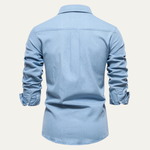 The Crestfall Ridge Men’s Slim Fit Denim Shirt with Double Pockets – view 9