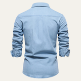 The Crestfall Ridge Men’s Slim Fit Denim Shirt with Double Pockets – view 9